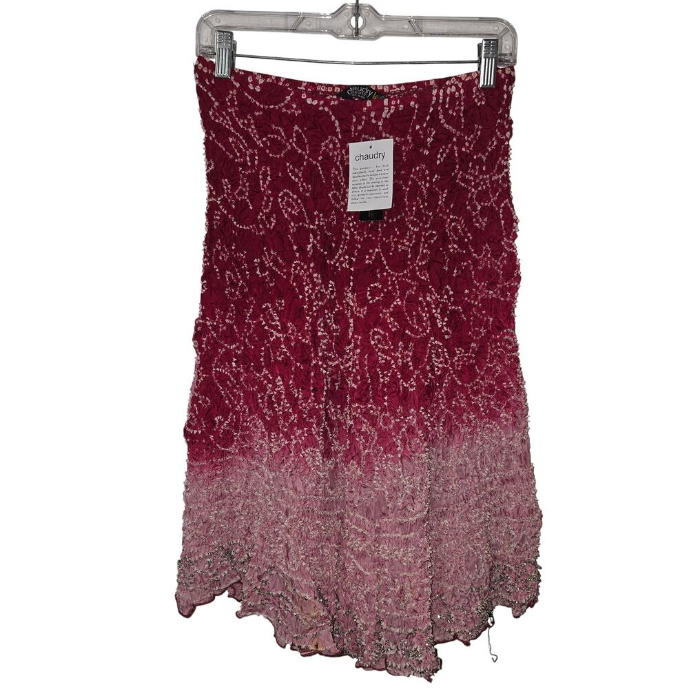 Chaudry KC Sports Silk Bohemian Midi Skirt Size Large‎